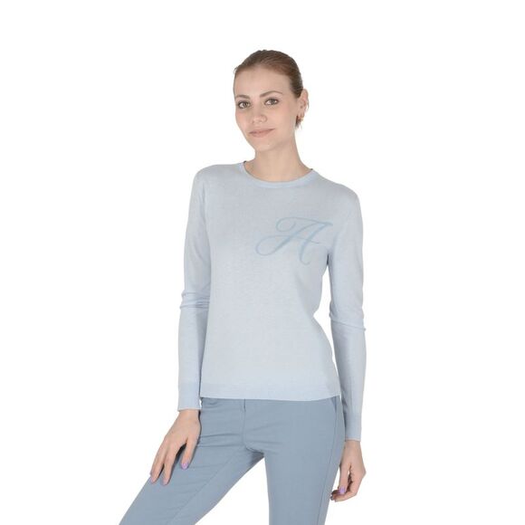 Dee Ocleppo Cashmere Crew Neck Pullover Sweater Women Sky blue Sweaters - Picture 3 of 7